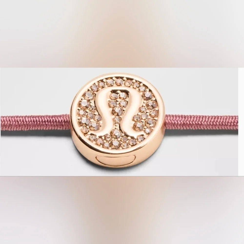 Lululemon Logo Hair Ties 3 Pack Blissful Pink/Red, Clay/Rockwood, Gold, New